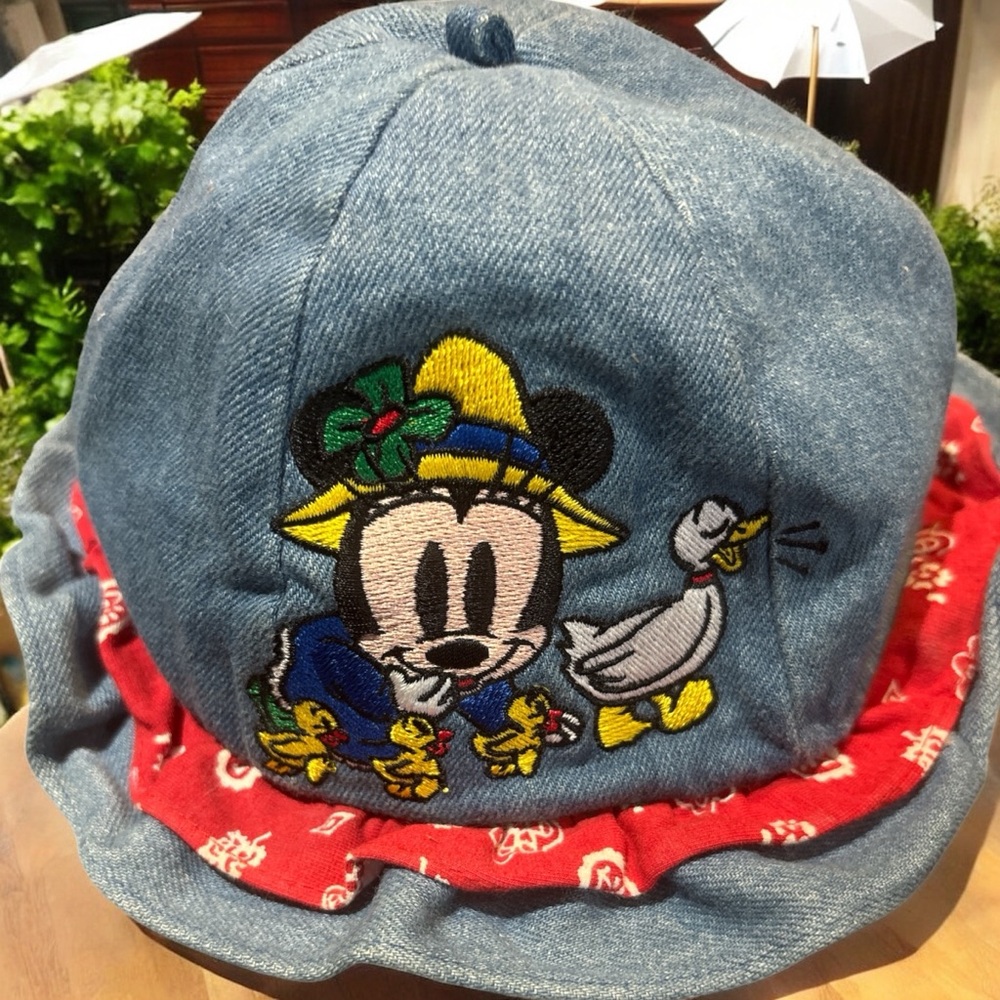 ❤️❤️1 DAY Only SALE ❤️Vintage embroidered/baby/denim hat. Features Mickey Mouse